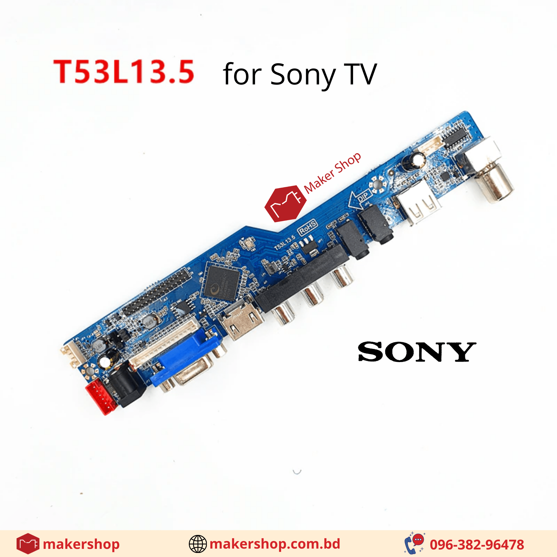 T53L13.5 TV Motherboard for Sony TV Motherboard Replacement