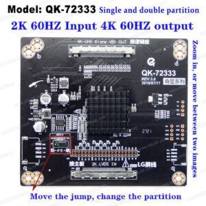 QK72333 LG43" TV 4K to 2K Converter 51pin for 4K Panel with 2K Motherboard