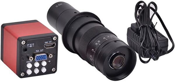 Yizhan 13MP HDMI VGA Industrial Microscope Camera Monocular microscope 130X C mount lens+ LED Ring Light